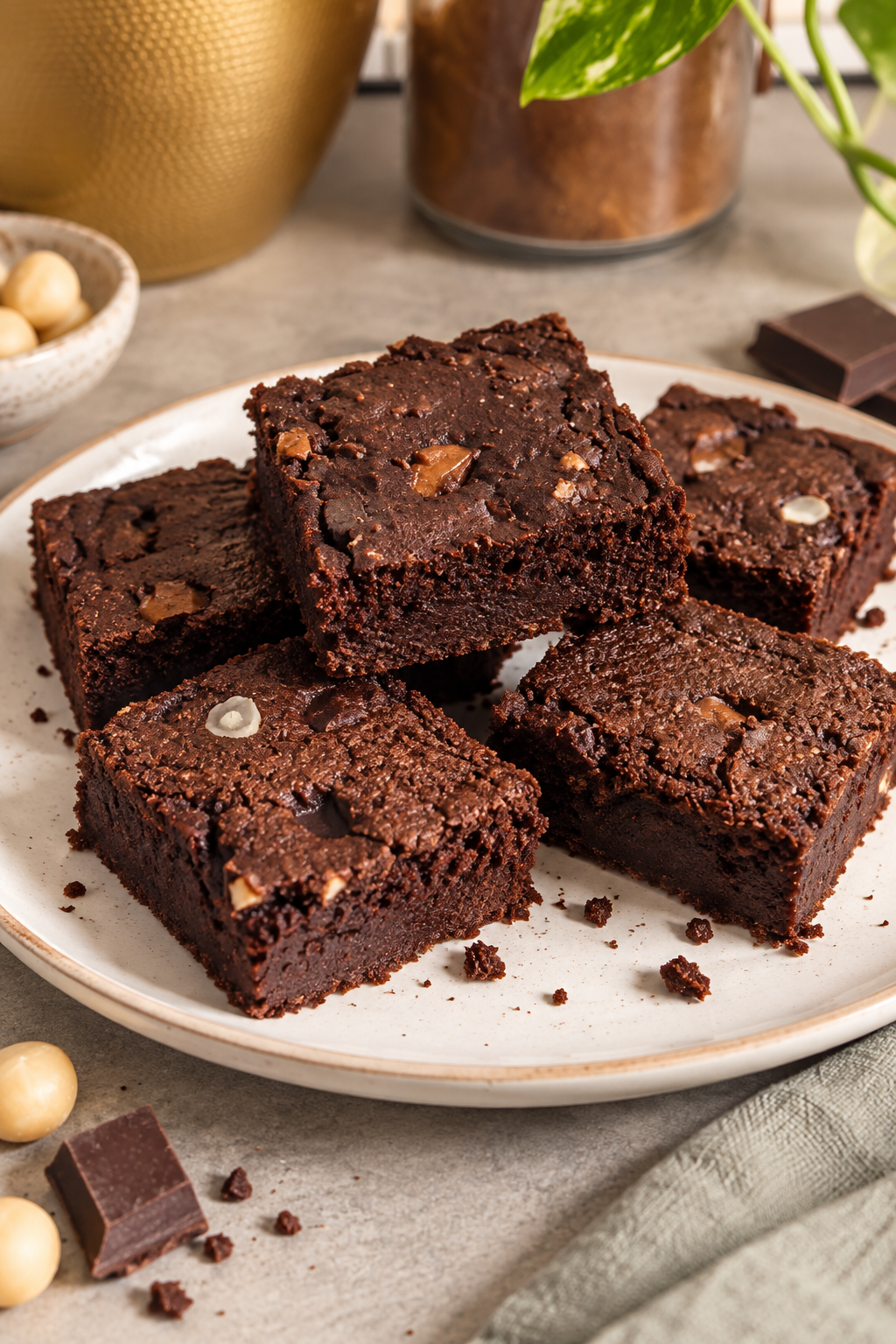 Brownie fondant à l’okara : la recette anti-gaspi au chocolat
