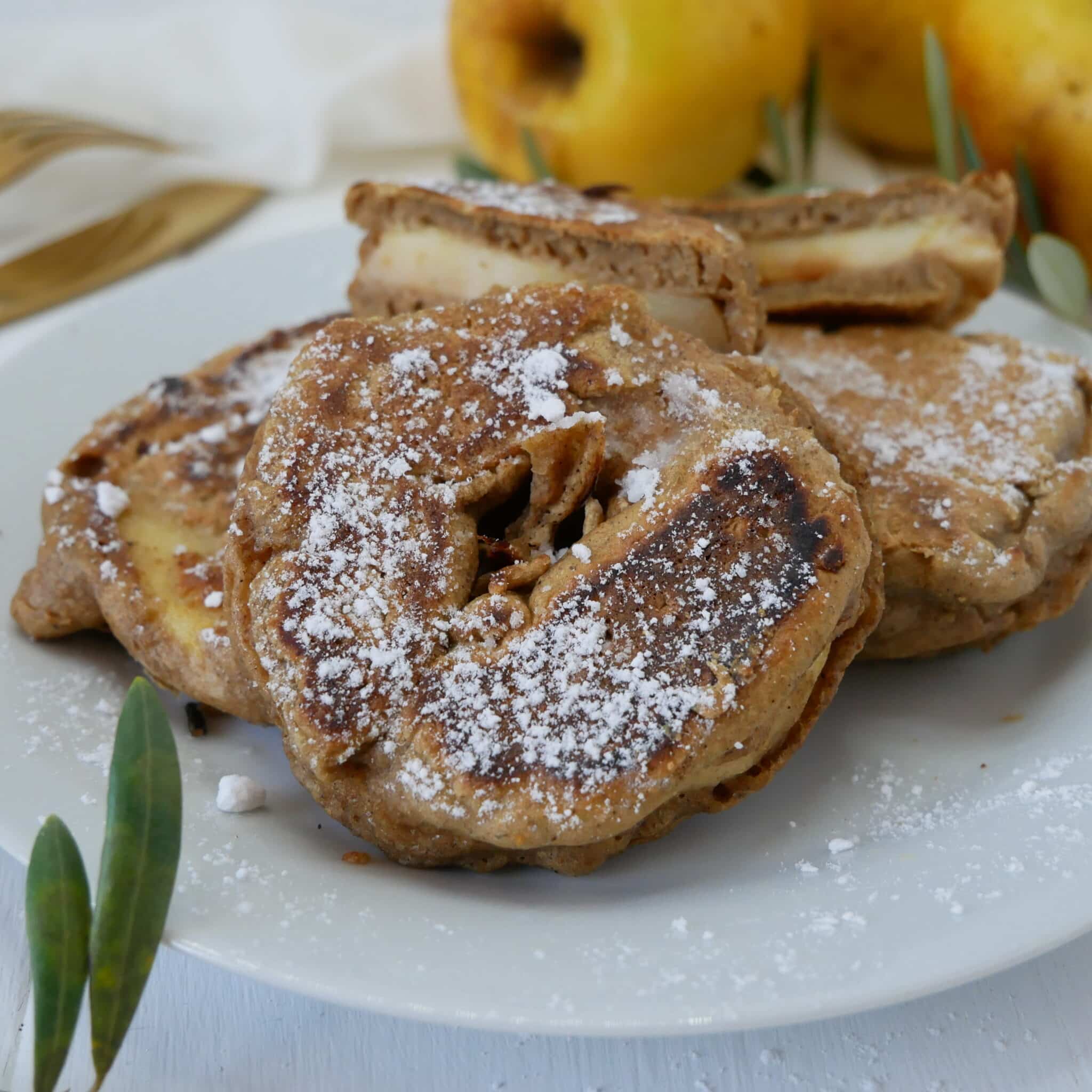beignets aux pommes sans friture, sans gluten