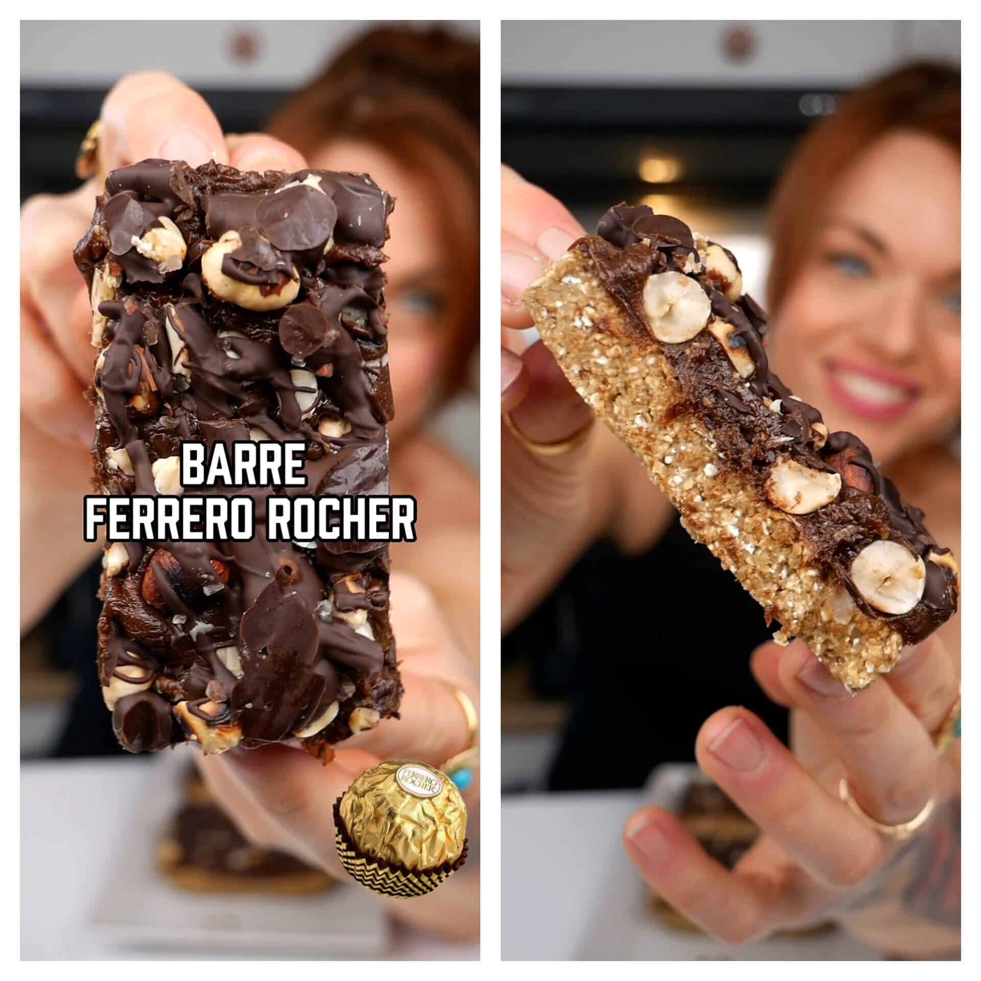 Barres de céréales façon ferrero rocher
