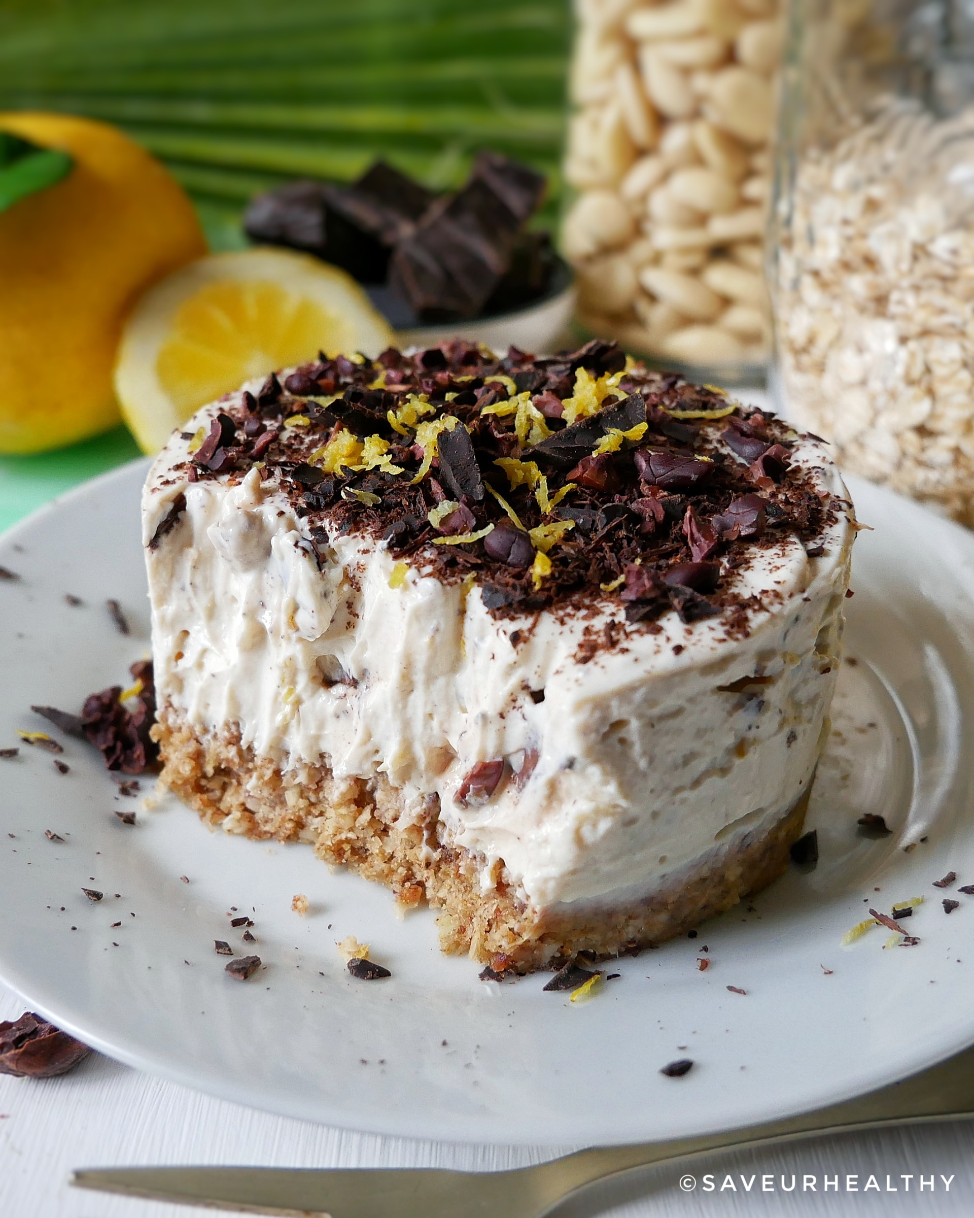 CHEESECAKE STRACCIATELLA vegan sans gluten