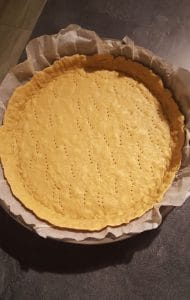 pâte brisée farine de pois chiche & tahin