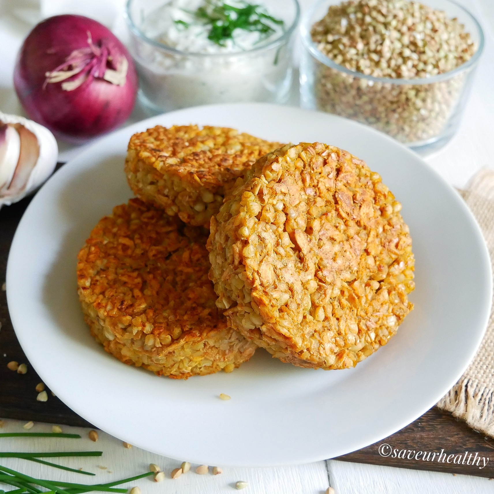 STEAK VEGETARIEN au sarrasin (sans gluten) saveurhealthy