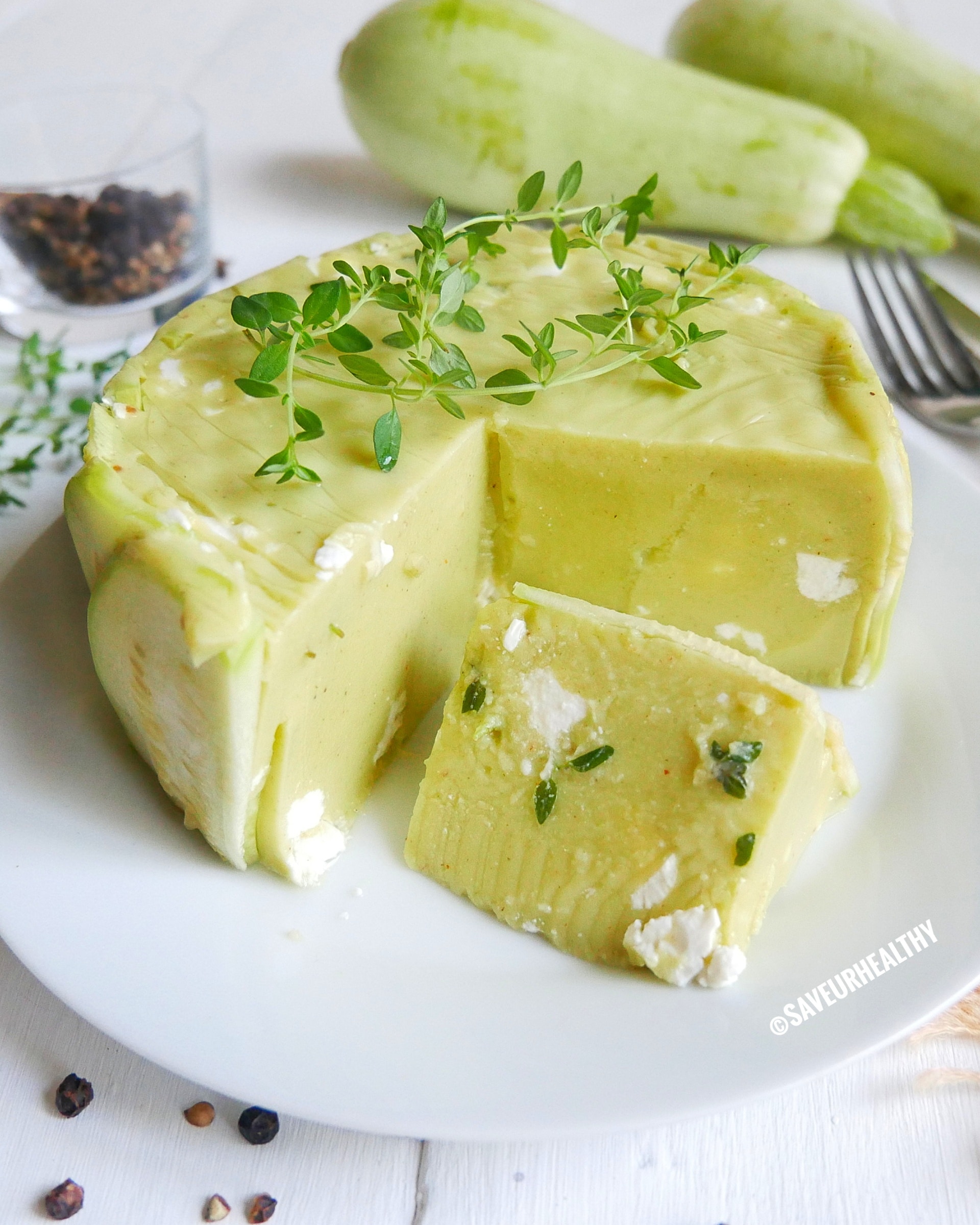 TERRINE FLAN COURGETTE FETA (végétariennesans gluten) saveurhealthy
