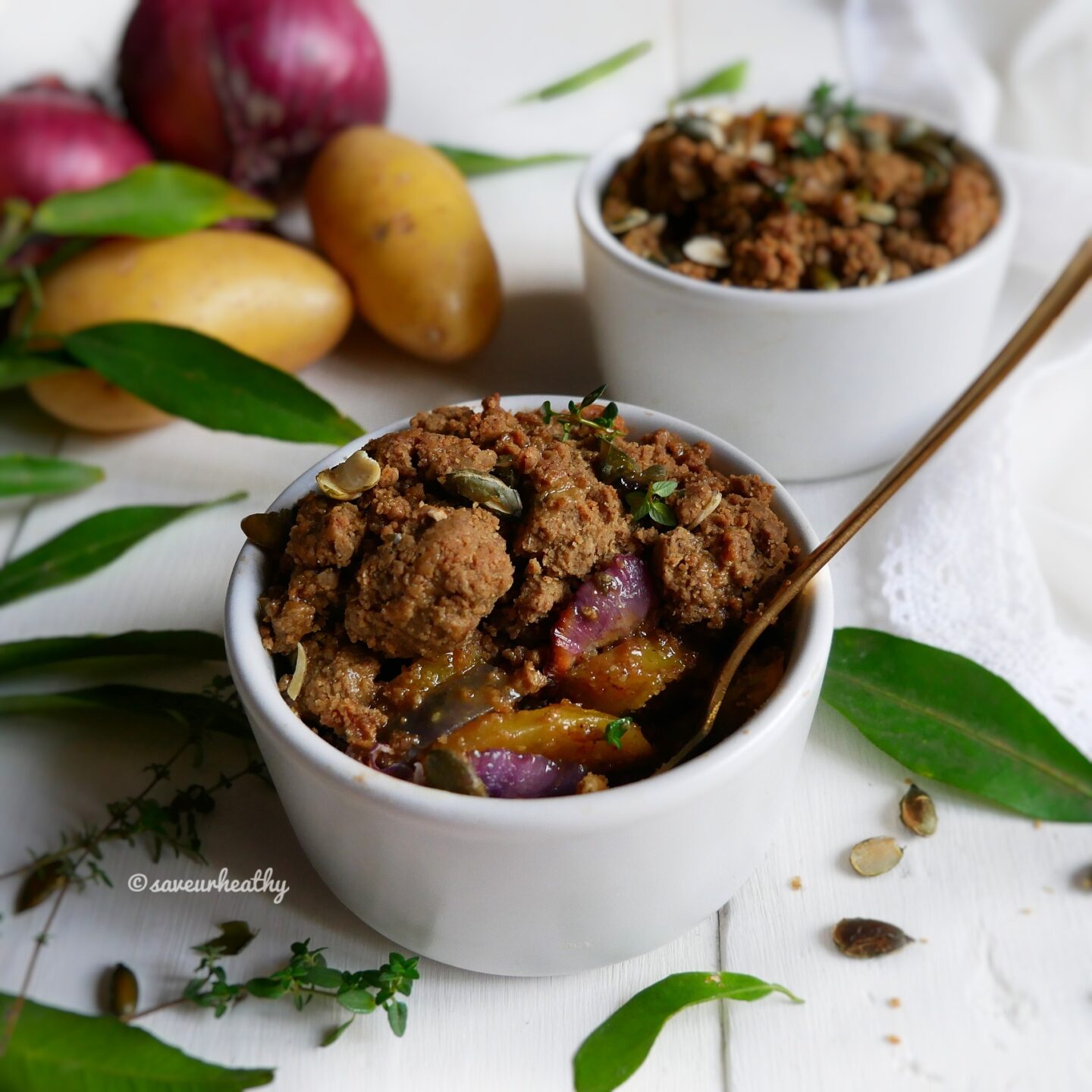 crumble salé sans gluten, sans lactose – saveurhealthy