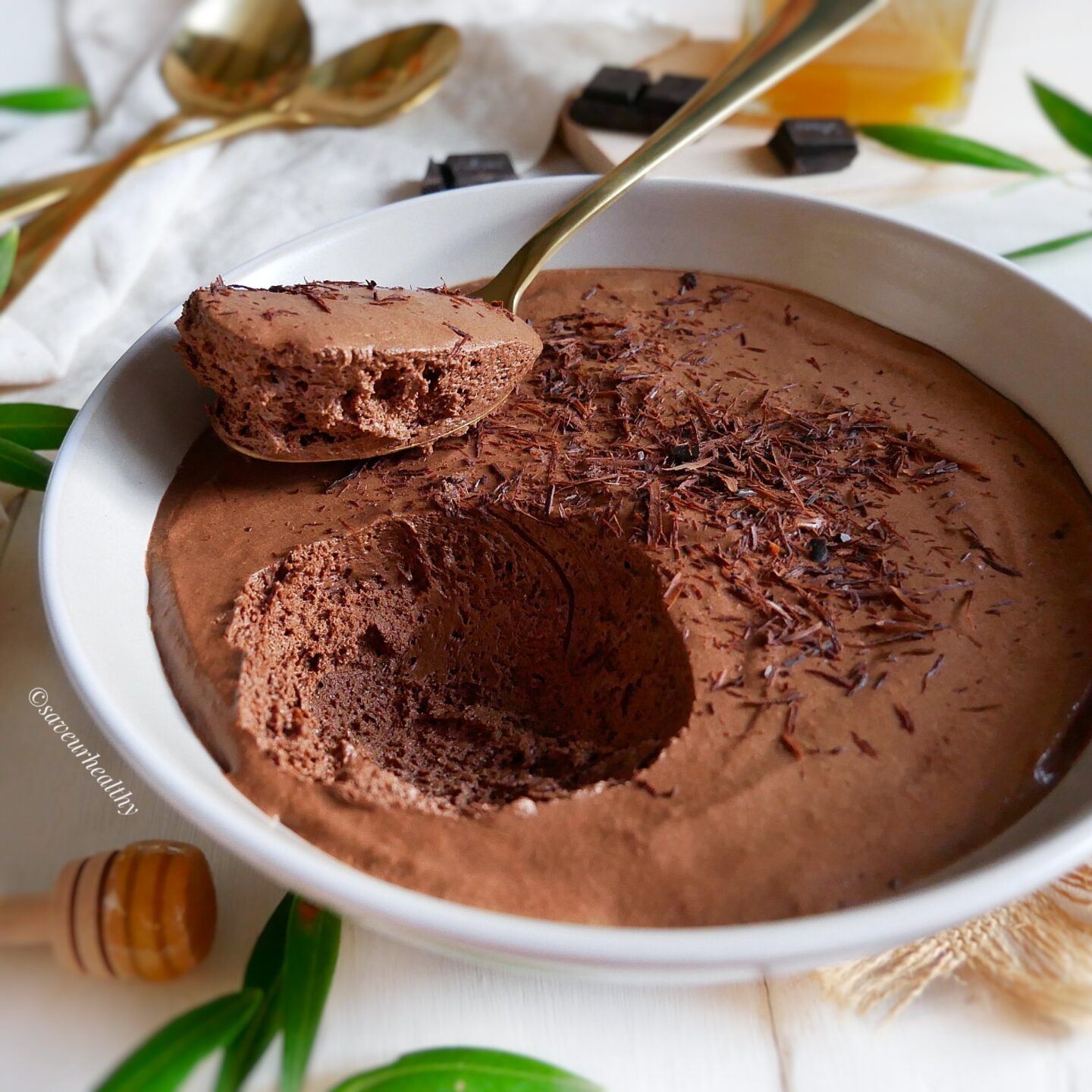 Mousse chocolat noir au miel – saveurhealthy