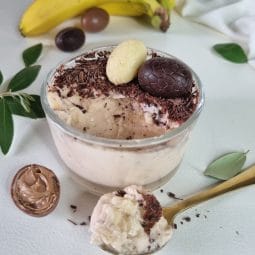 crème dessert pudding banane allégée, sans fécule, sans oeuf