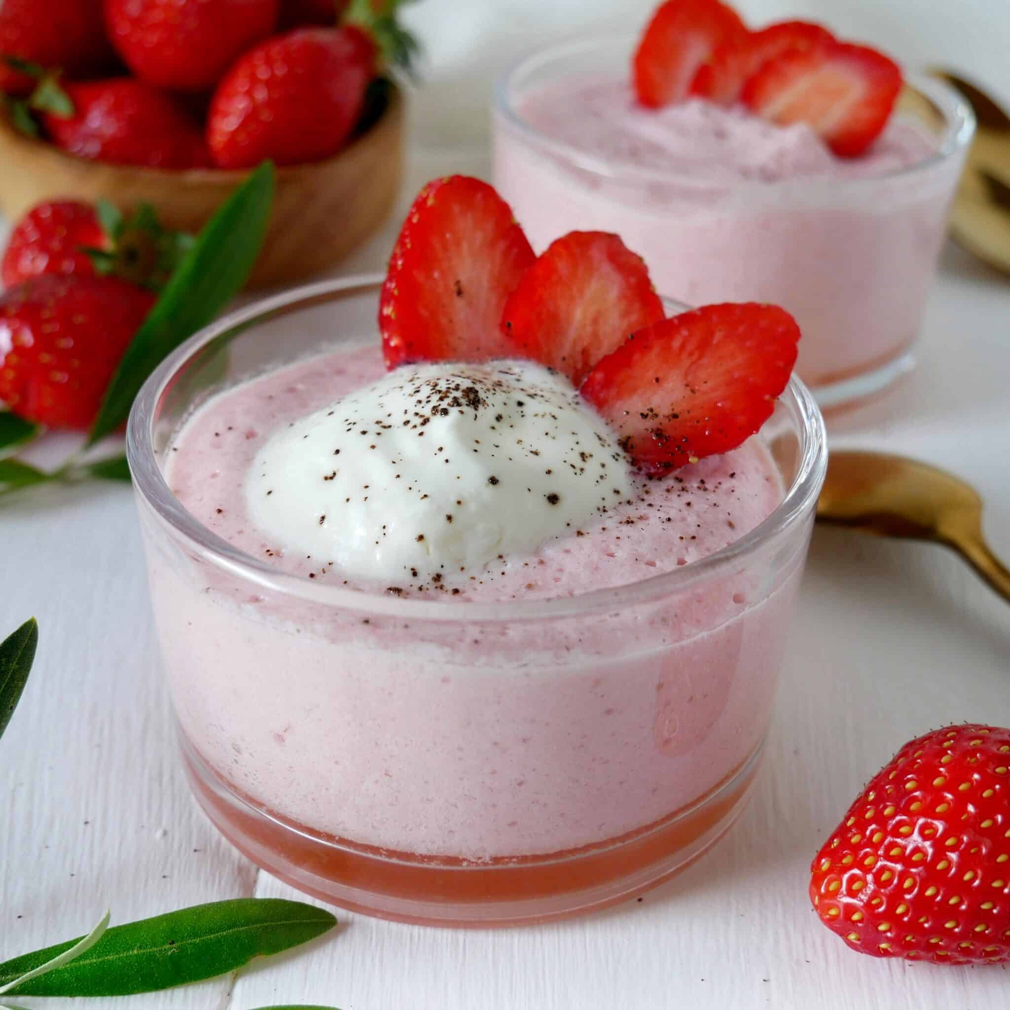 Mousse de fraise healthy