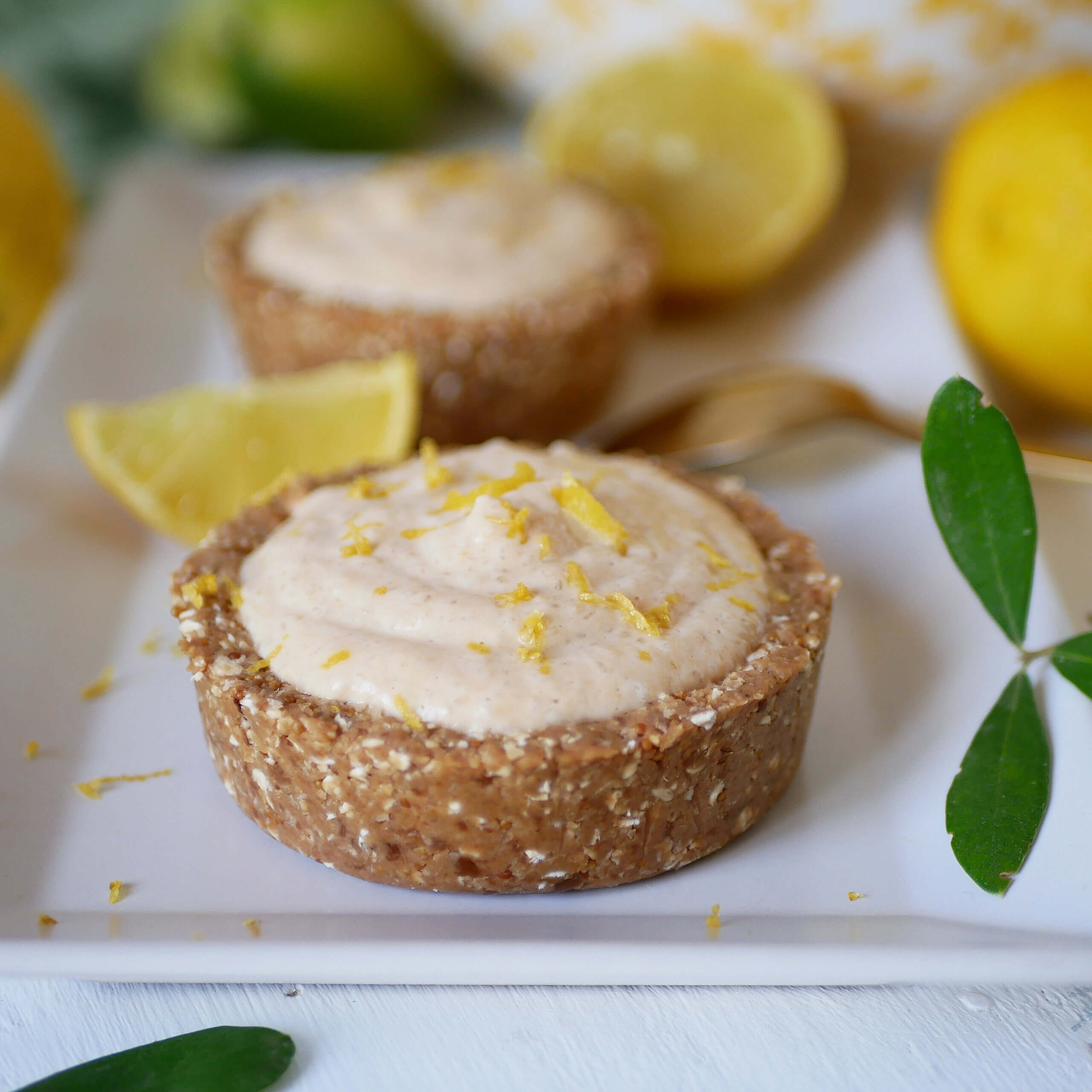 tarte au citron crue, allégée, vegan, sans gluten