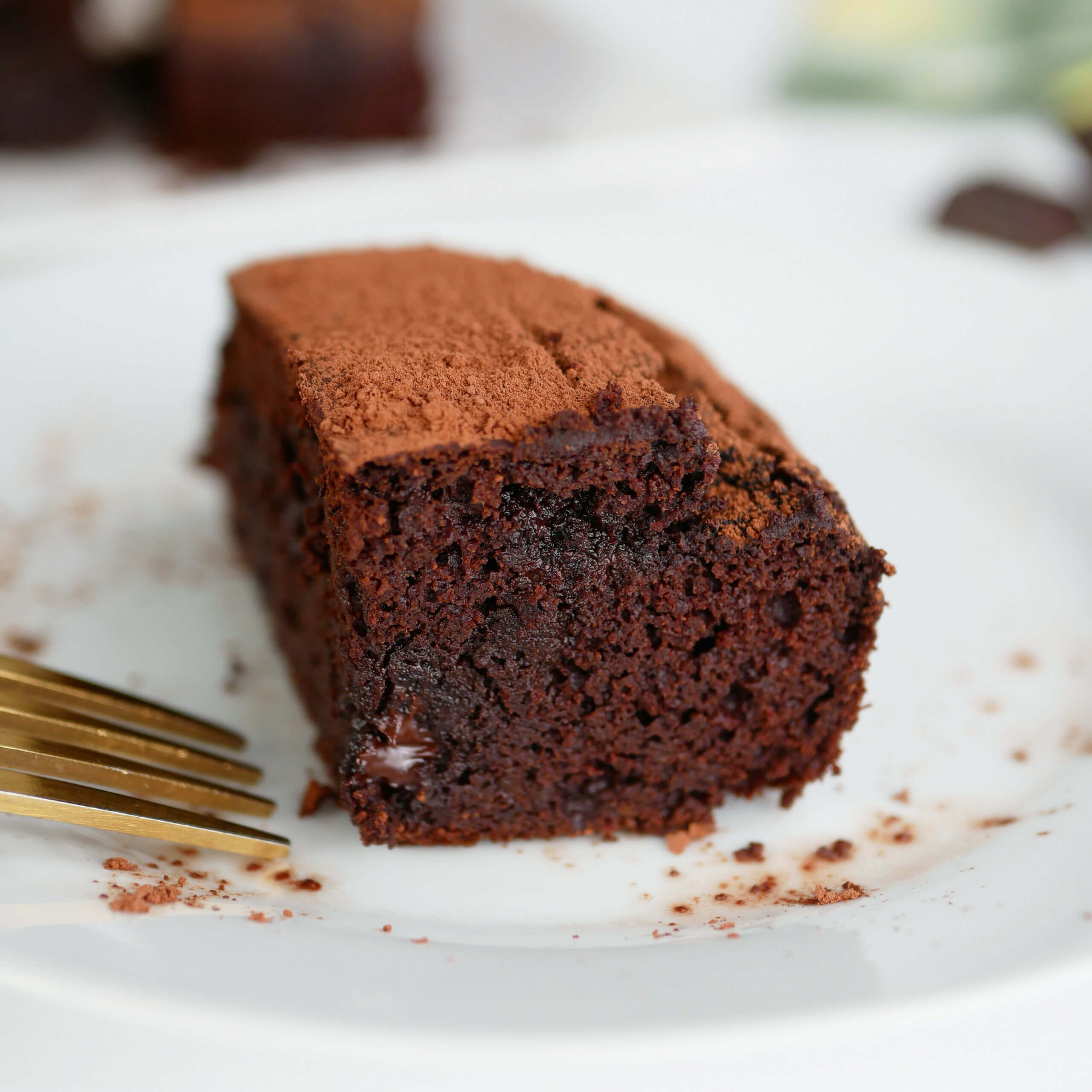 gâteau chocolat à l'aubergine