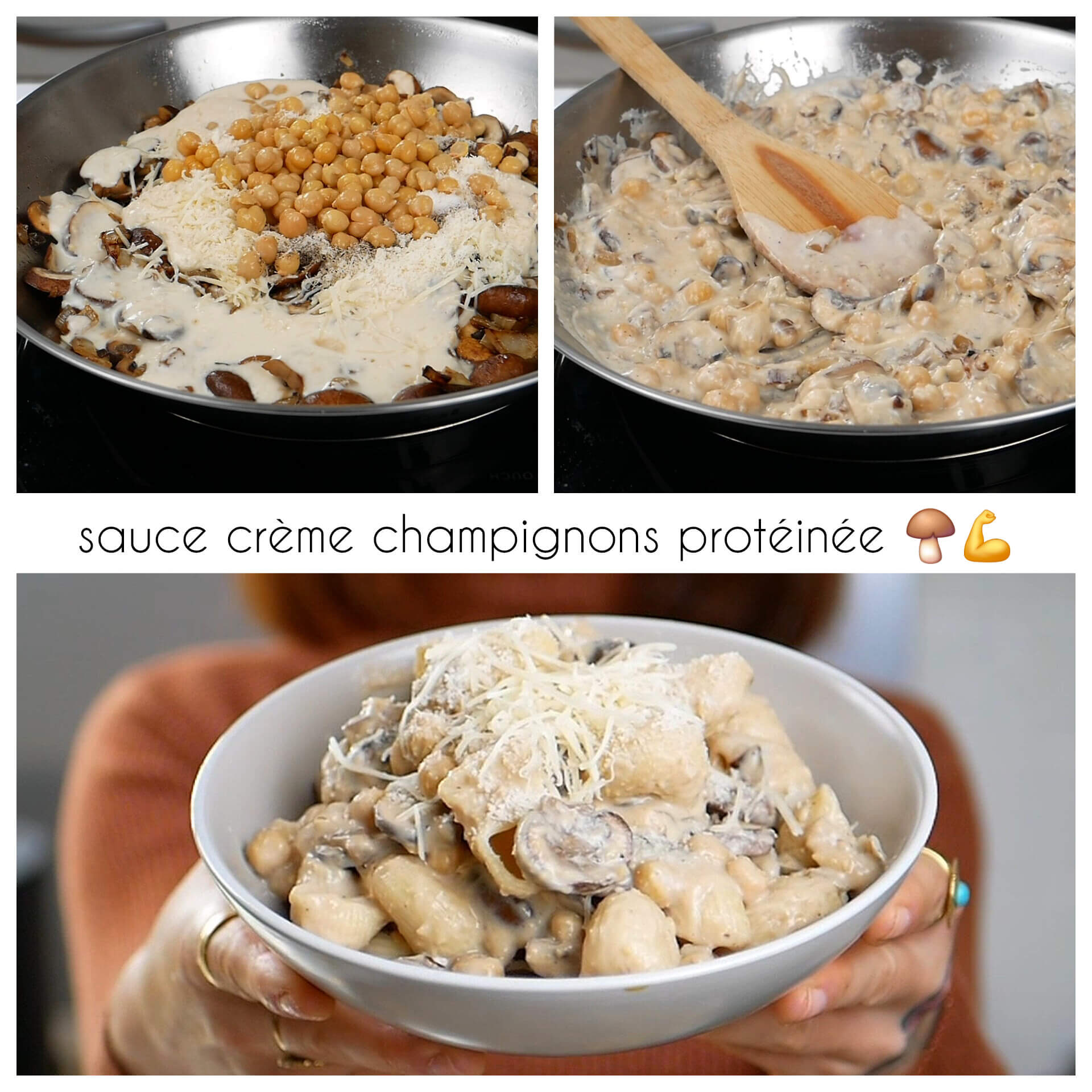 sauce crème champignons protéinée