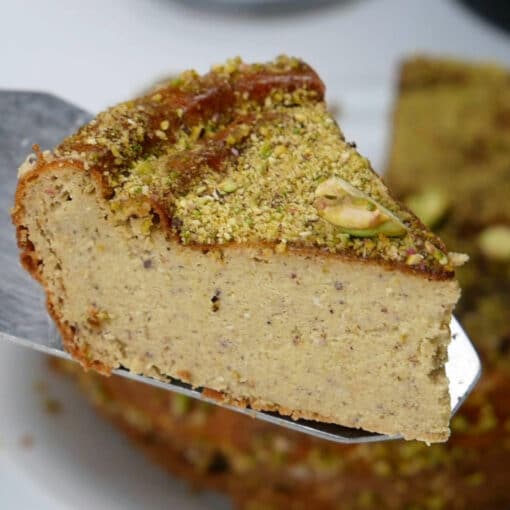 gâteau fondant à la pistache et fromage blanc