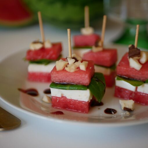 Apéro d'été facile : bouchées de pastèque et feta 