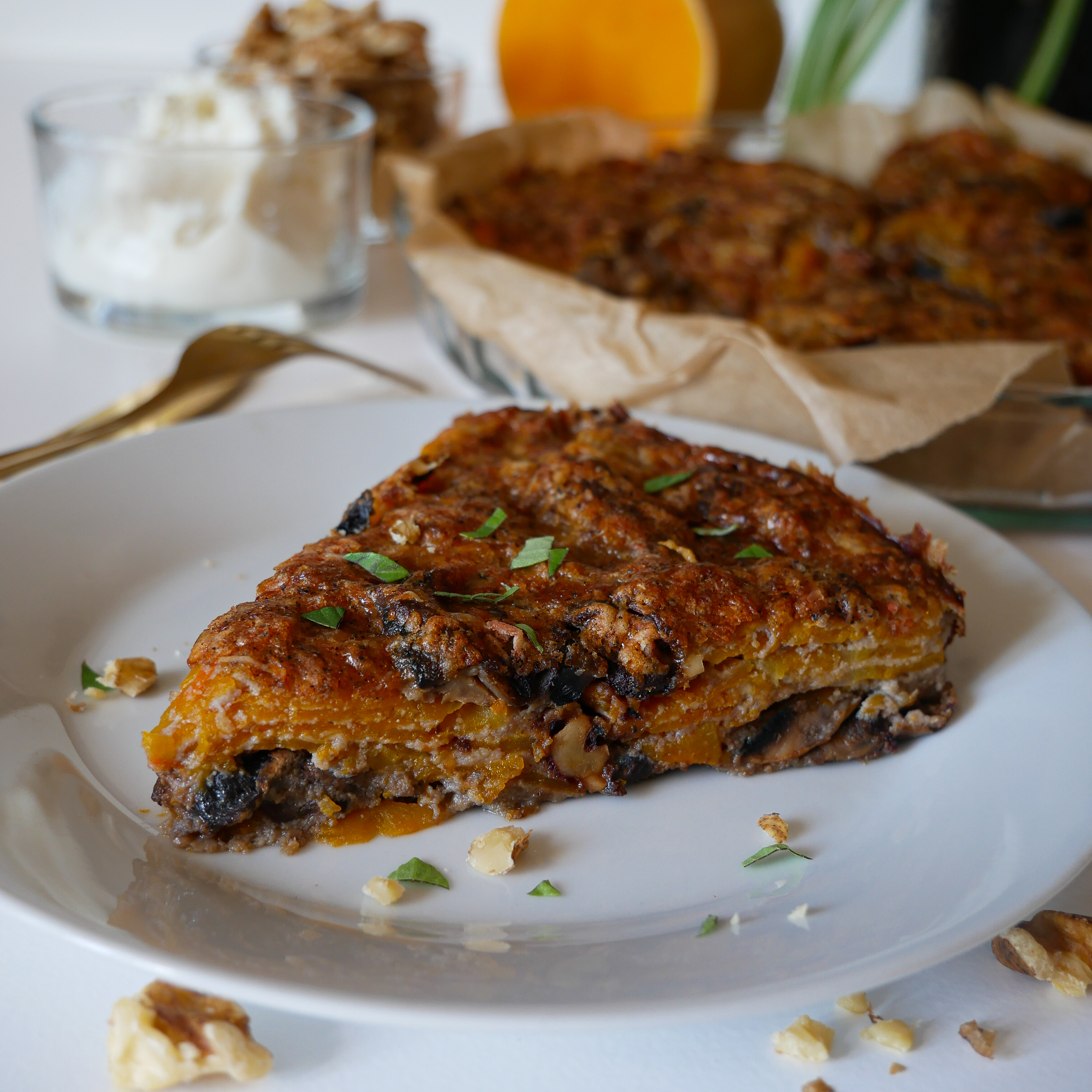 invisible salé, gratin butternut et comté