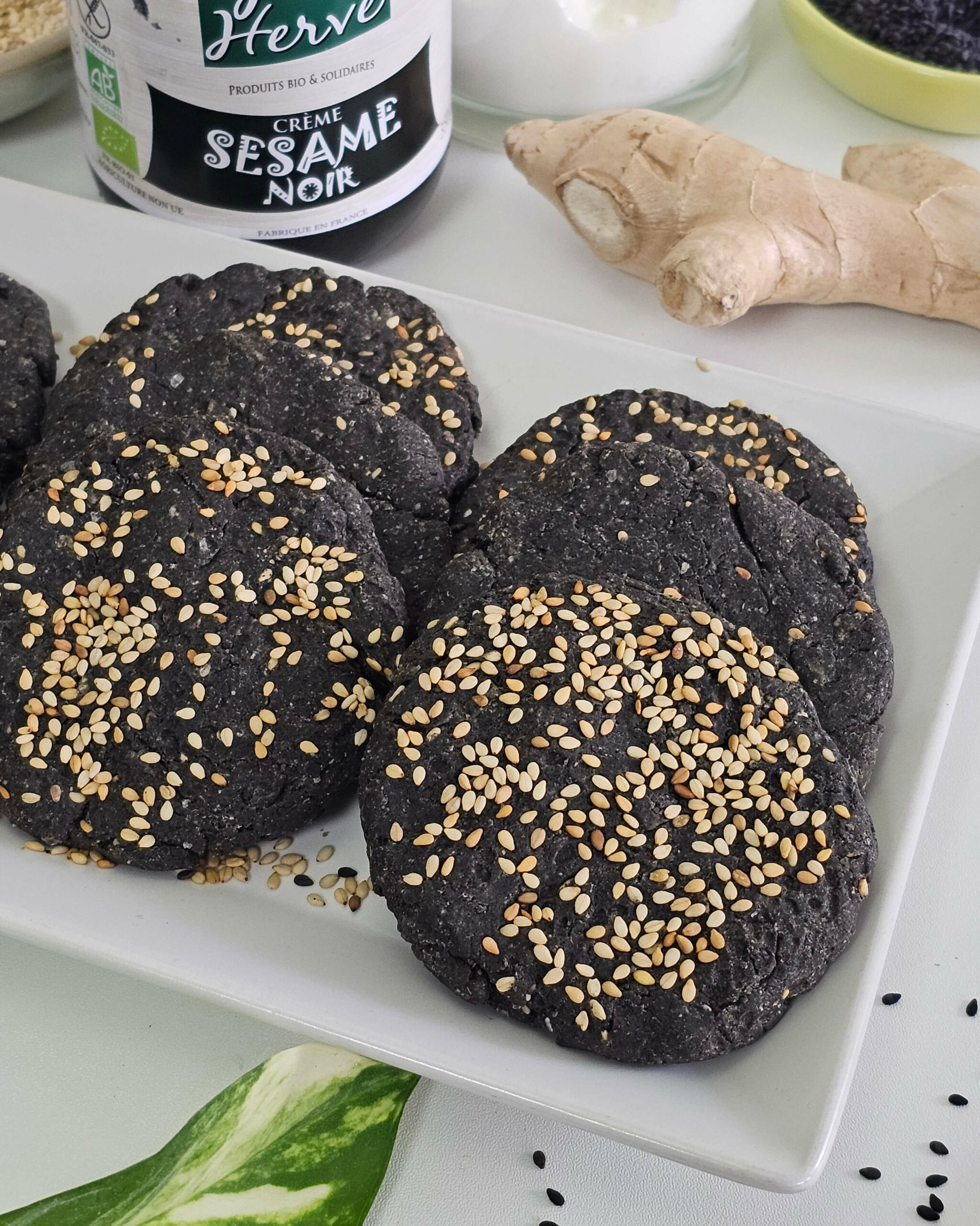 biscuits apéritif au sésame et gingembre