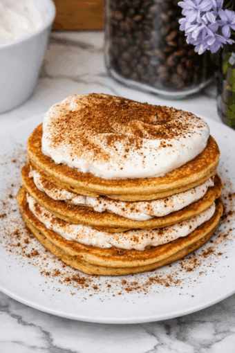 pancakes tiramisu petit-déjeuner healthy, protéiné et allégé
